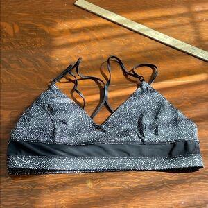 Lululemon Women's Black and White Polka Dot Bralette no size dot